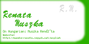 renata muszka business card